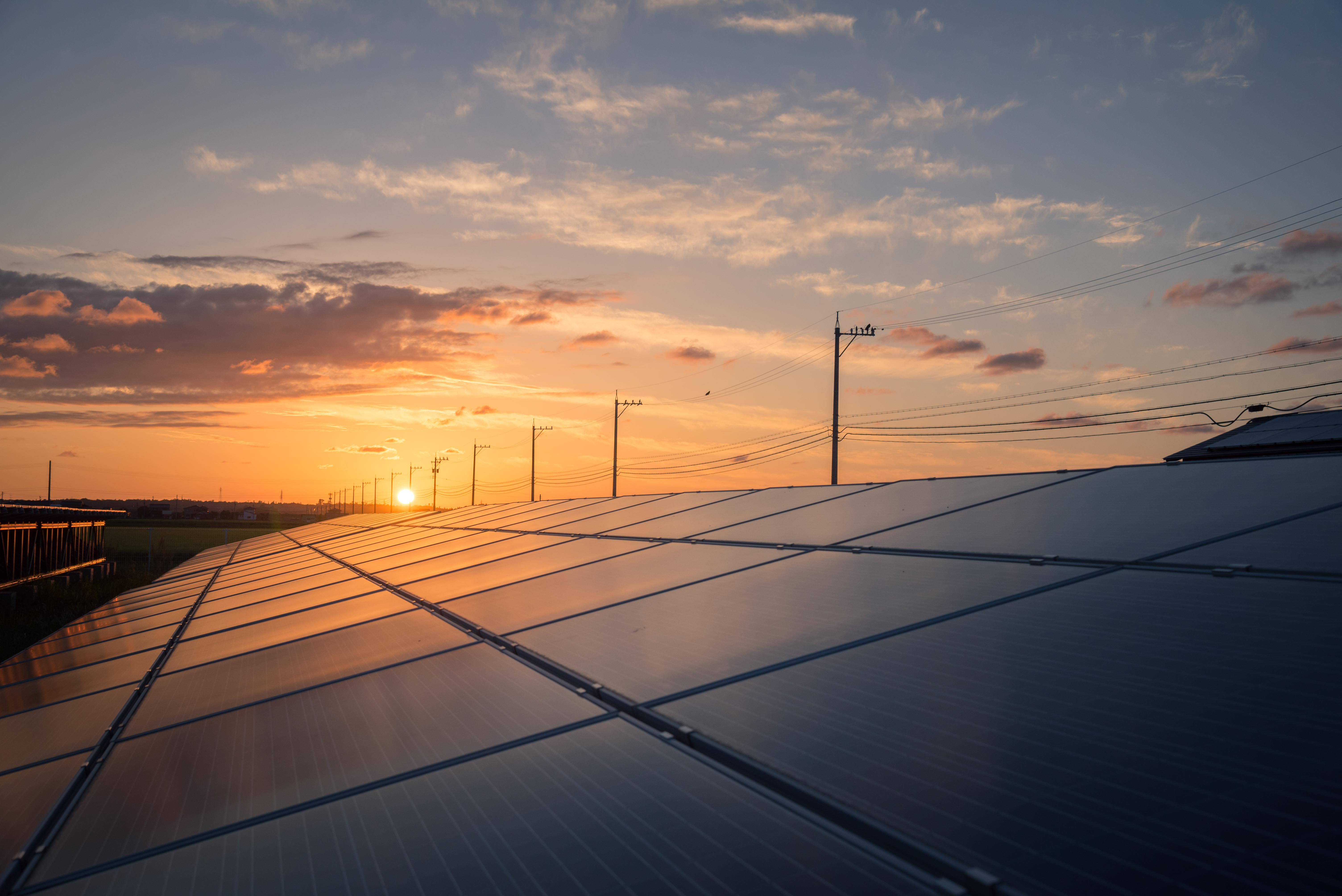 landscape-solar-farm-sunset